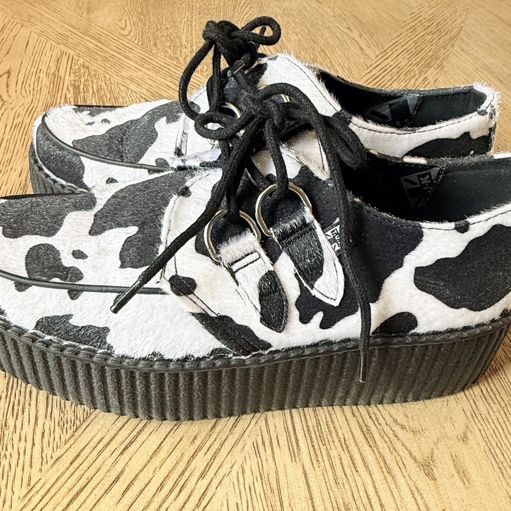 MEN'S TUK COW PRINT VIVA MONDO CREEPER SHOES SIZE M7
